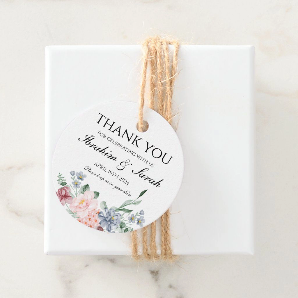 Floral Design With Circle Tag 